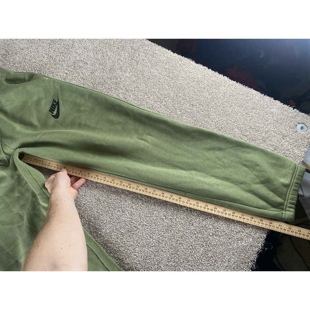 Nike Pants Men L Green Joggers Sweatpants Tech Fleece Gym Active Work 805162-387 - Picture 4 of 13